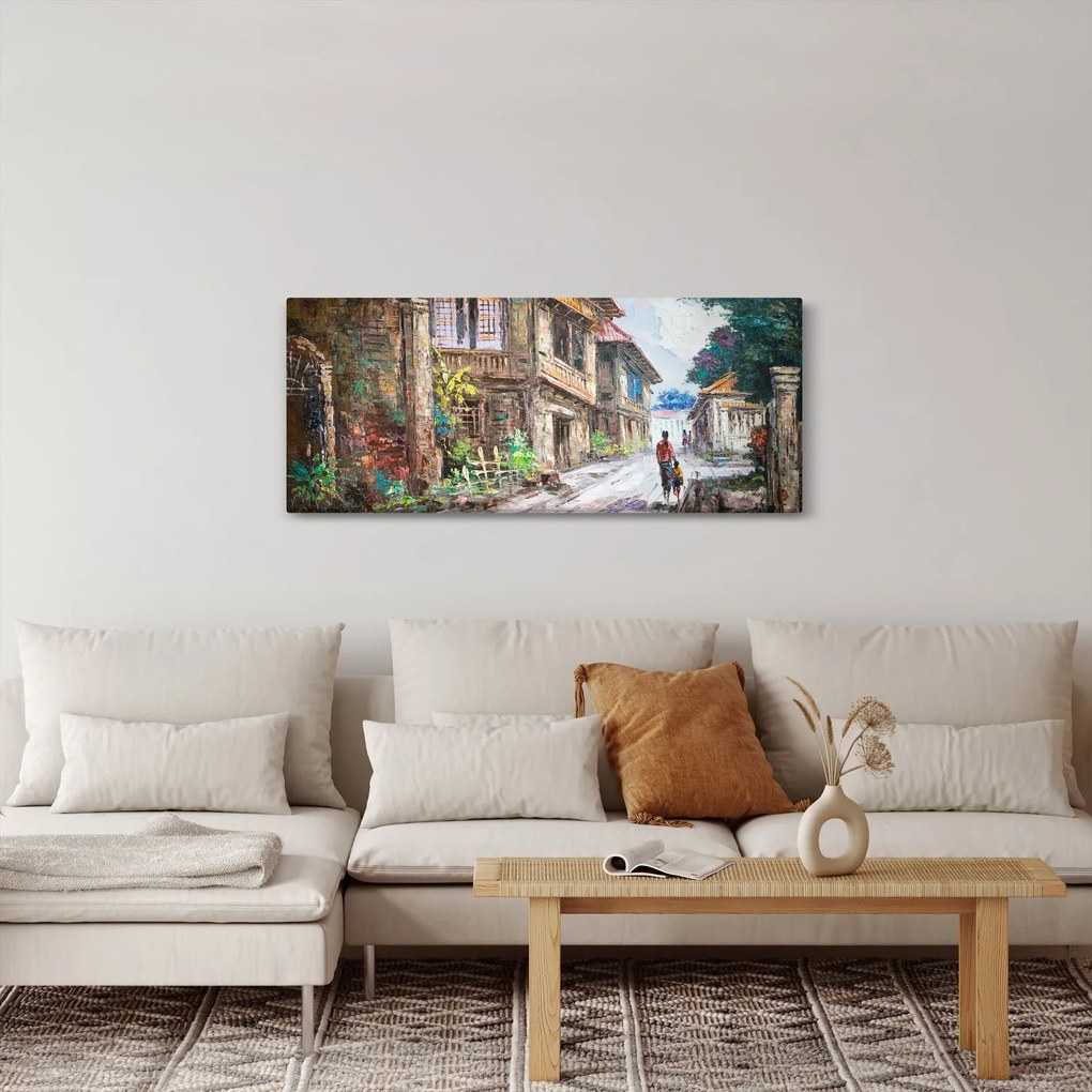Tablou - Satul filipinez, Asia (120x50 cm)