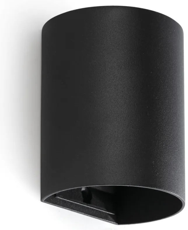 Aplica perete aluminiu negru, 1xGU10, SOLE round