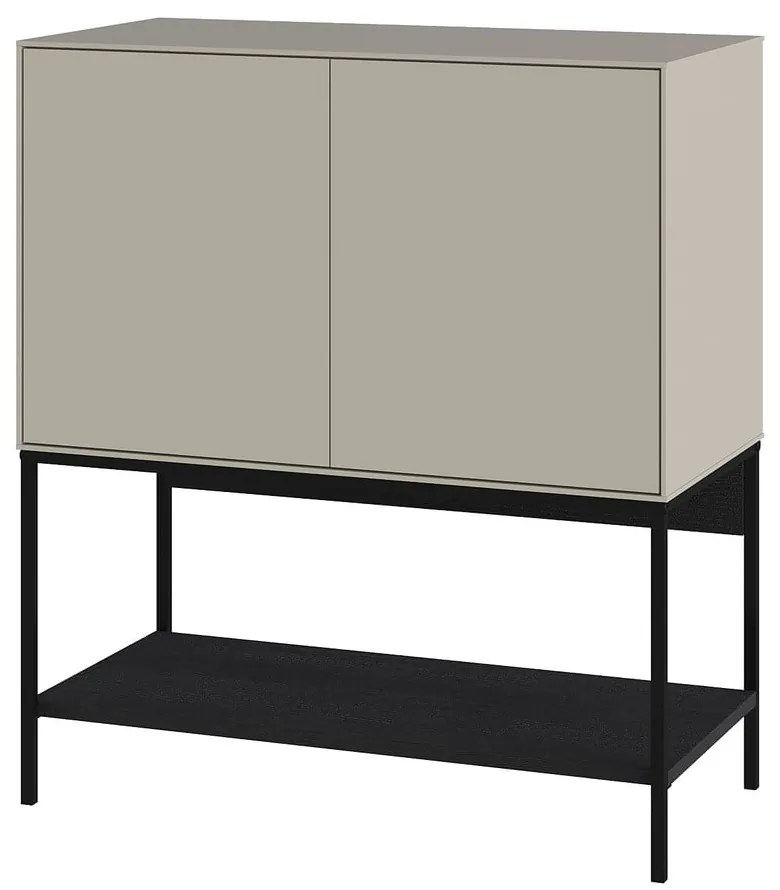 Dulap negru/crem 80x90x40 cm Amira – Marckeric