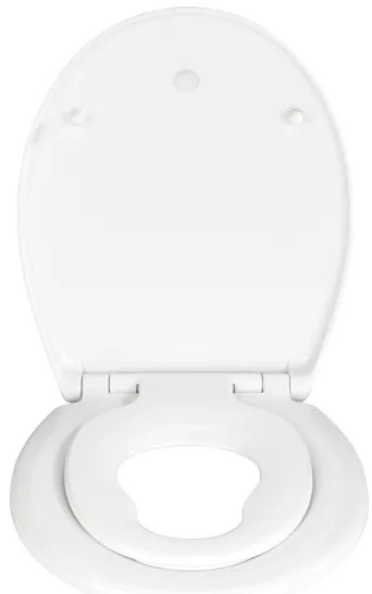 WENKO 22973100-WC Capac WC DELOS, 44,5 x 37,5 cm, alb/argintiu