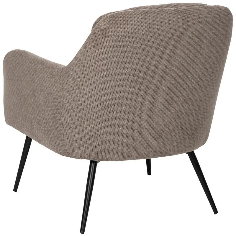 Fotoliu taupe cu tapițerie din chenille Classic – Ixia
