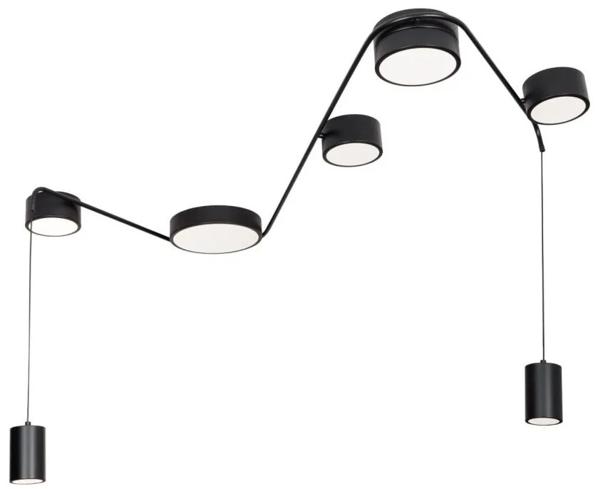 Lustra cu 7 spoturi LED, Negru, Zumaia I