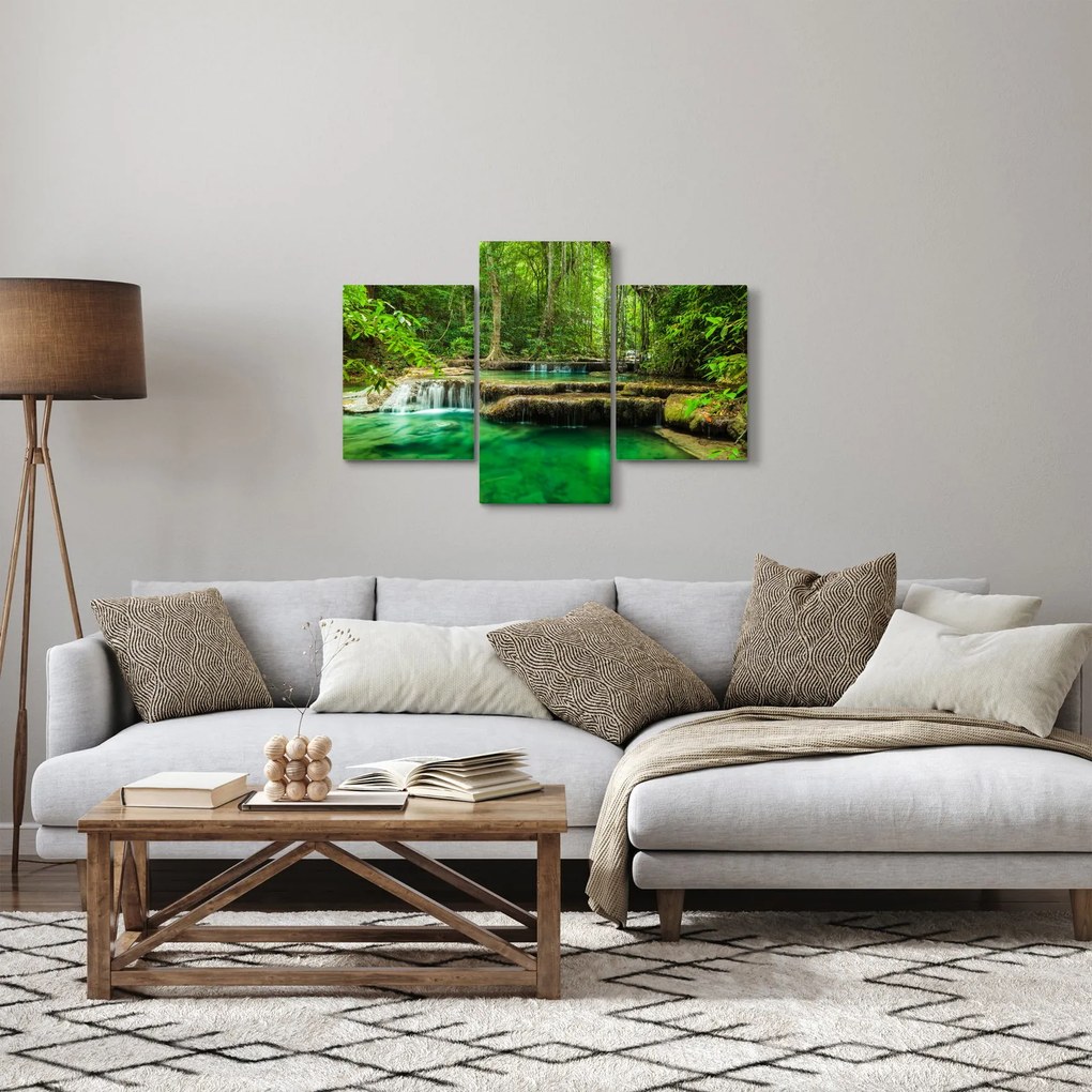 Tablou - Cascada verde (90x60 cm)