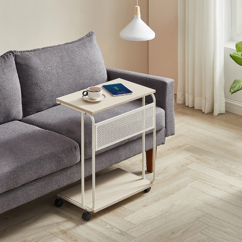 Masuta pe roti MIREZO 55x33cm, bej