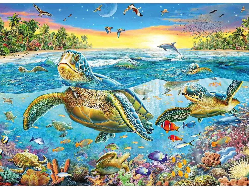 PUZZLE TESTOASE, 100 PIESE - RAVENSBURGER (RVSPC12942)