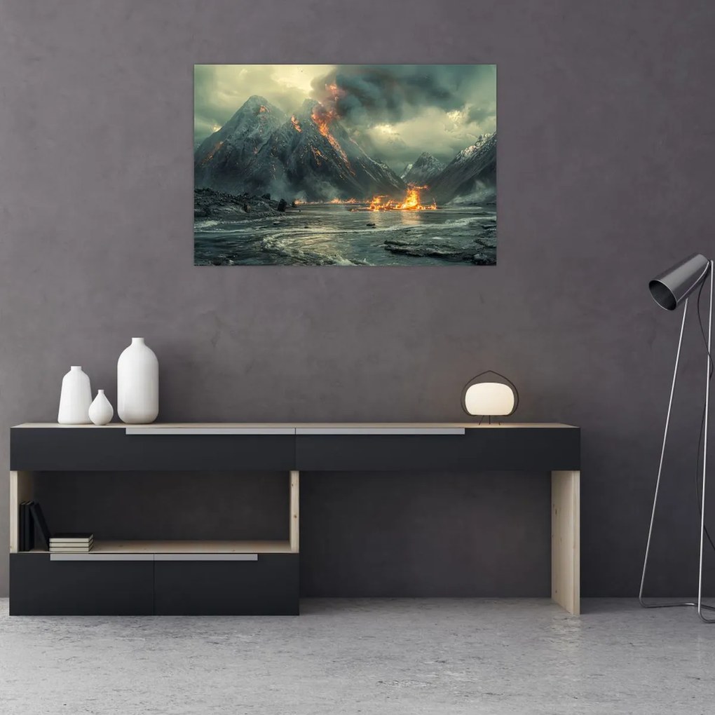 Tablou - Erupție vulcanică (90x60 cm)