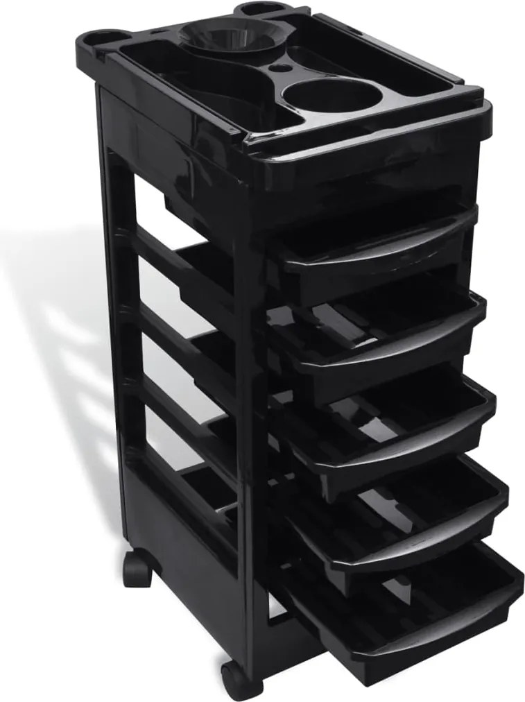 vidaXL Cărucior cu roți pentru salon de coafură, plastic