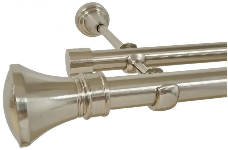 Galerie dubla fara inele LUXOR 25/19 - INOX (Alege marime: 200 cm)
