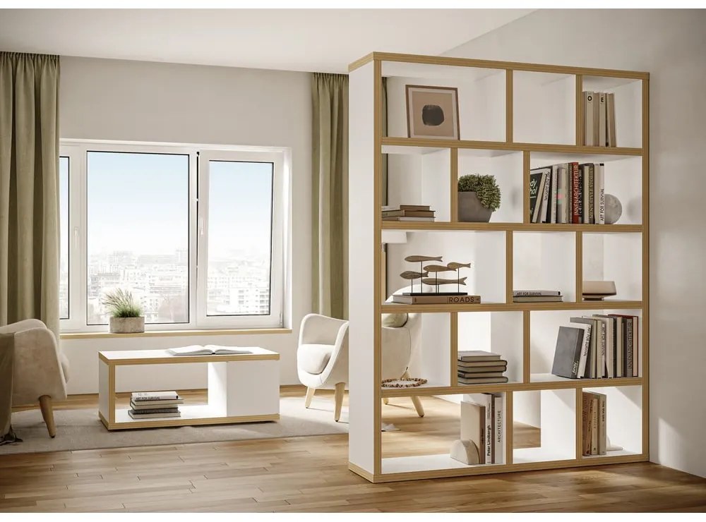 Bibliotecă TemaHome Berlin, înălțime 198 cm, cu aspect de lemn