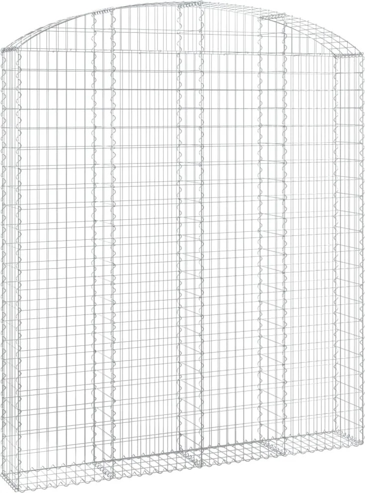 vidaXL Coș gabion arcuit, 200x30x220/240, fier galvanizat