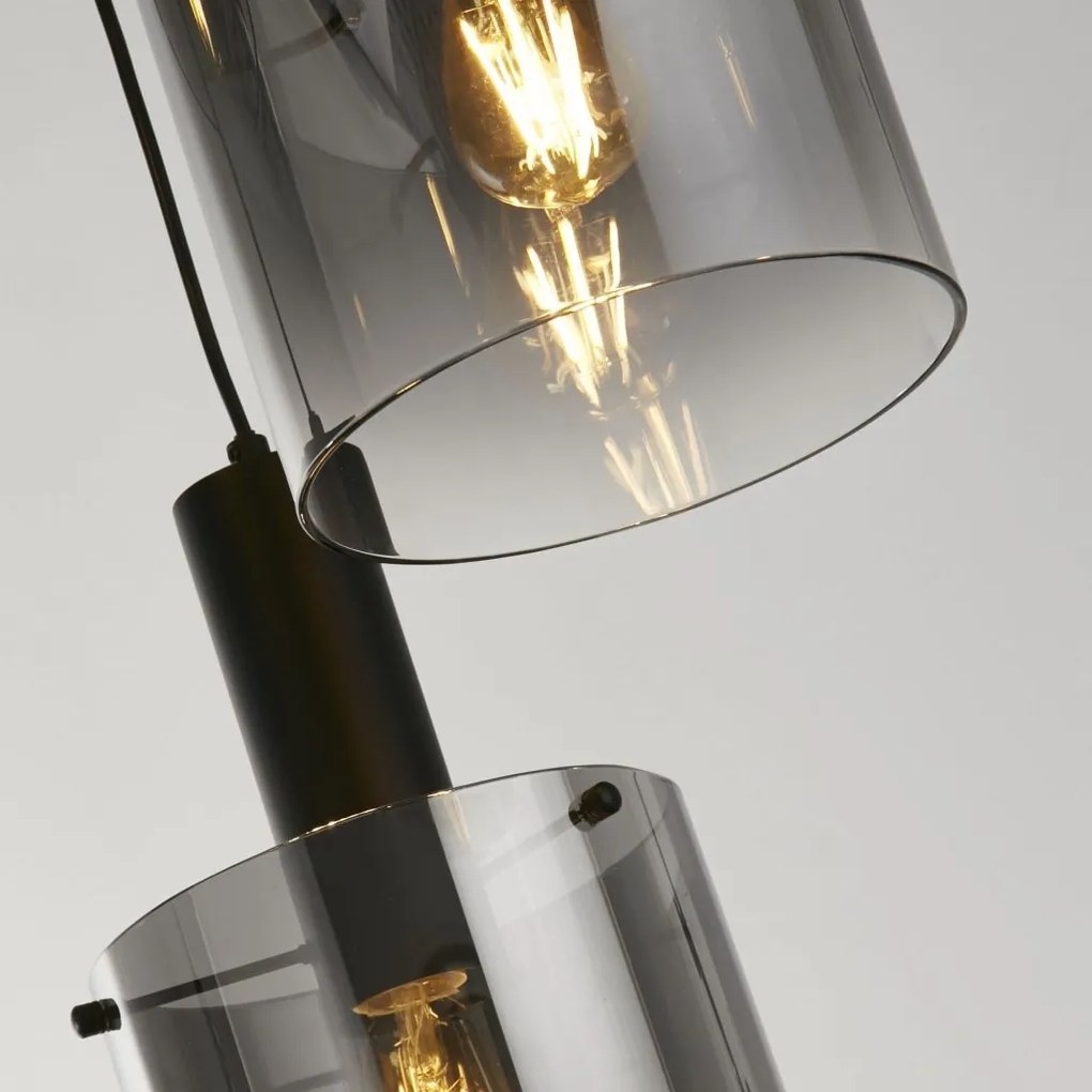 Lustra moderna cu 3 pendule Sweden negru, fumuriu