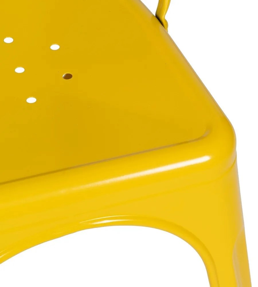 Scaune de dining galbene 2 buc. din metal – Ixia