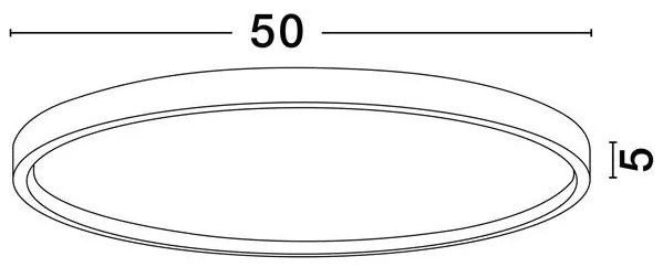 Plafoniera LED design slim ISTOS aurie D-50cm