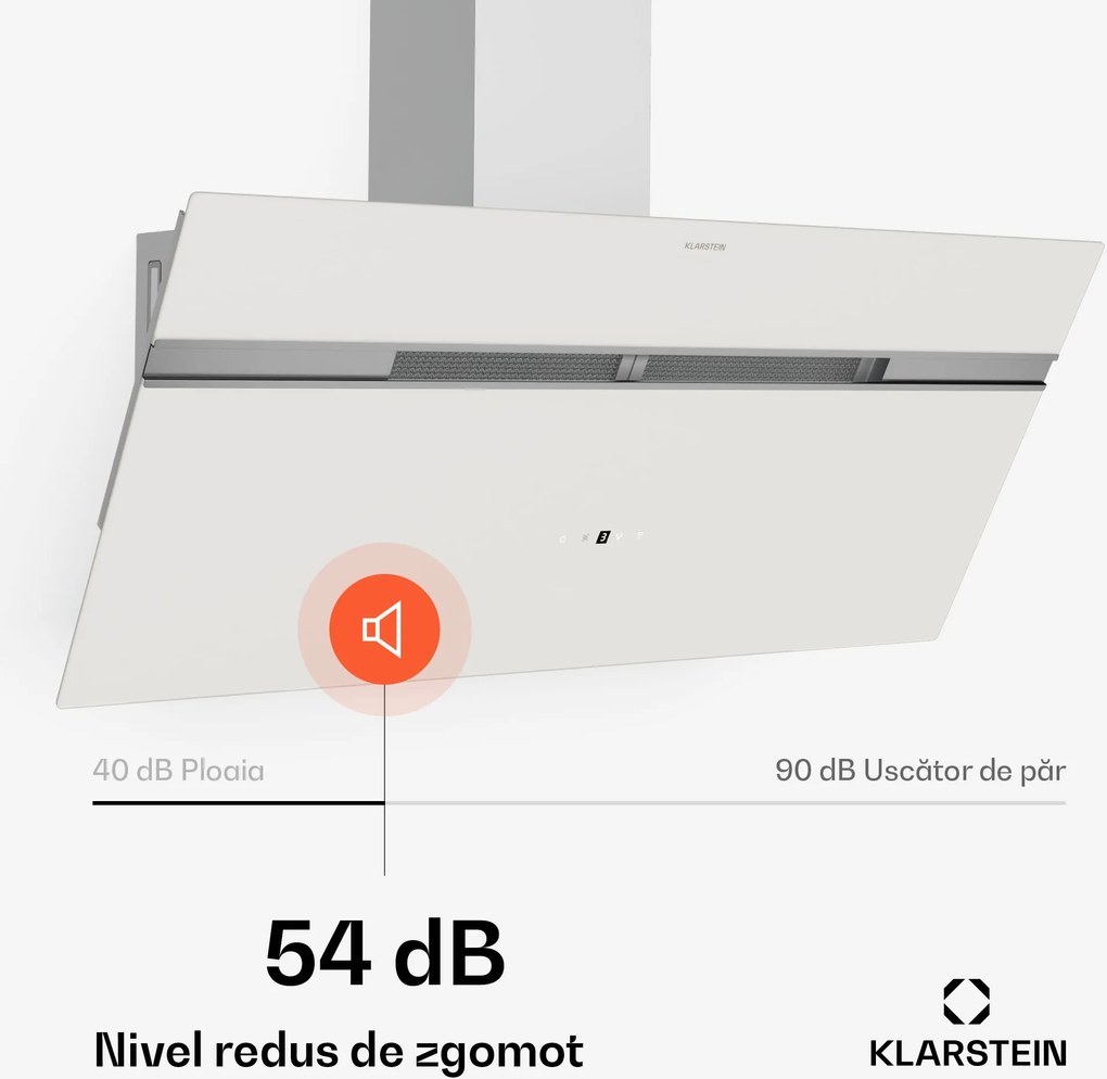 Klarstein Hota Alina, 90 cm, Smart, 615 m³/h, Silențioasă, EEC A