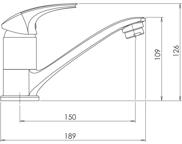 Novaservis - Baterie pentru chiuvetă/lavoar METALIA crom lucios