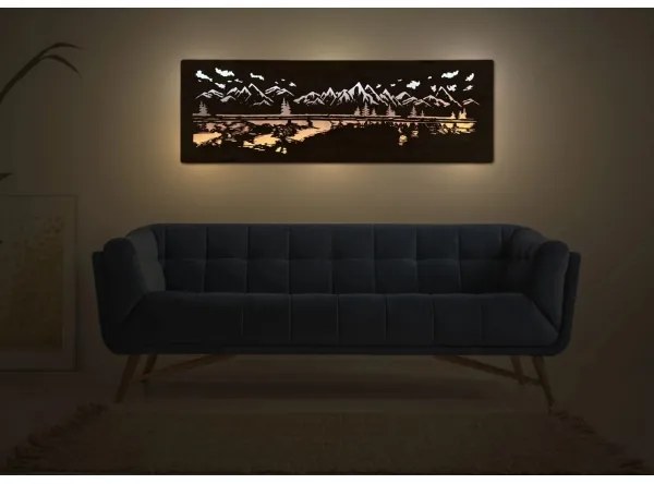 Li-Go 4778/A/4 - Decorațiune LED de perete LED/10W/5V 30000 mAh 120x40 cm stejar