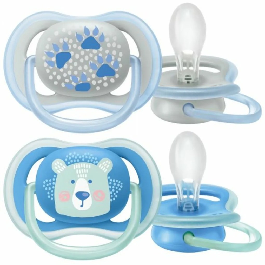 AVENT Ultra Air suzetă Băiat, 6-18m - Ursuleț de pluș