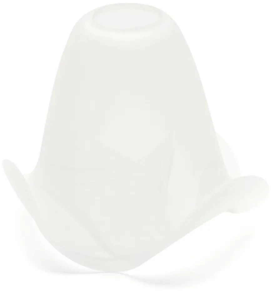 Abajur de rezervă din sticlă pentru lustră și lampă SISI E14 d. 13 cm alb