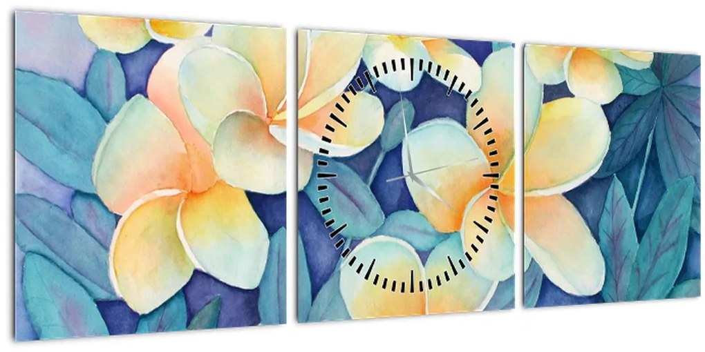 Tablou - Tufe tropicale (cu ceas) (90x30 cm)