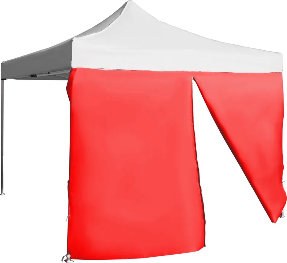 Perete lateral  4,5m cu ușă - hexagonal, Roșu
