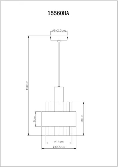 Globo 15560HA - Lustră suspendată pe cablu MILLEY 1xE27/60W/230V