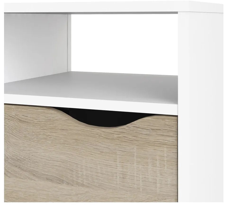 Comodă TV Tvilum Oslo, 117x57 cm, natural-alb