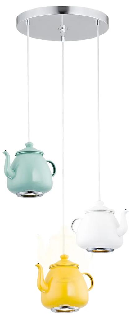 Lustra design decorativ cu pendule in forma de ceainic JAMAJKA