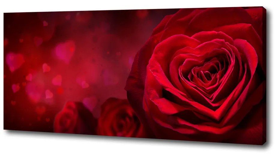 Tablou canvas Inima trandafir rosu