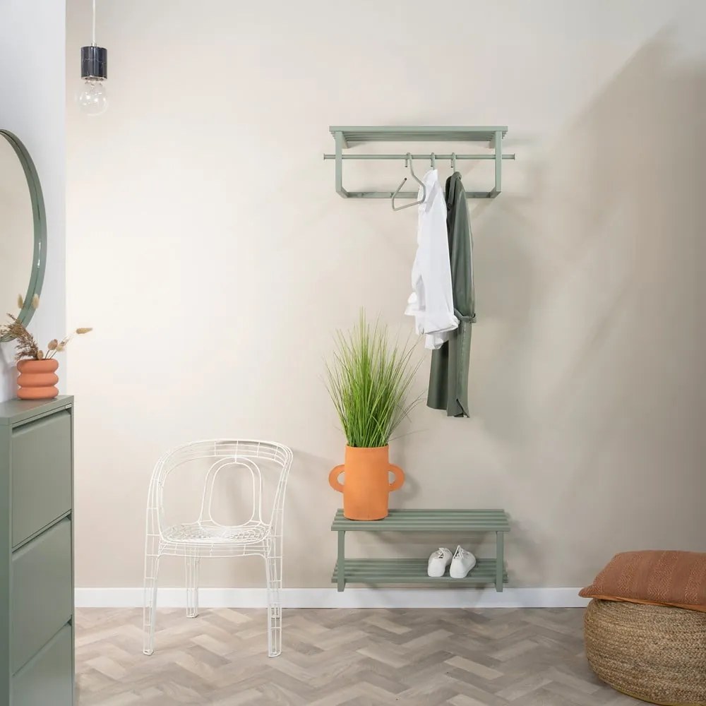 Pantofar verde prăfuit suspendat din metal 71x26x34 cm Marco – Spinder Design