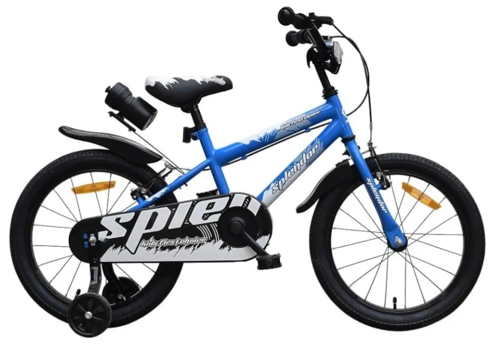 Bicicleta pentru copii NOVOKIDS™ Splend'Or Boom PRO Edition, Cu bidon pentru apa, Roti 20" inch, Maxim 50 kg, Cadru din otel, Roti ajutatoare