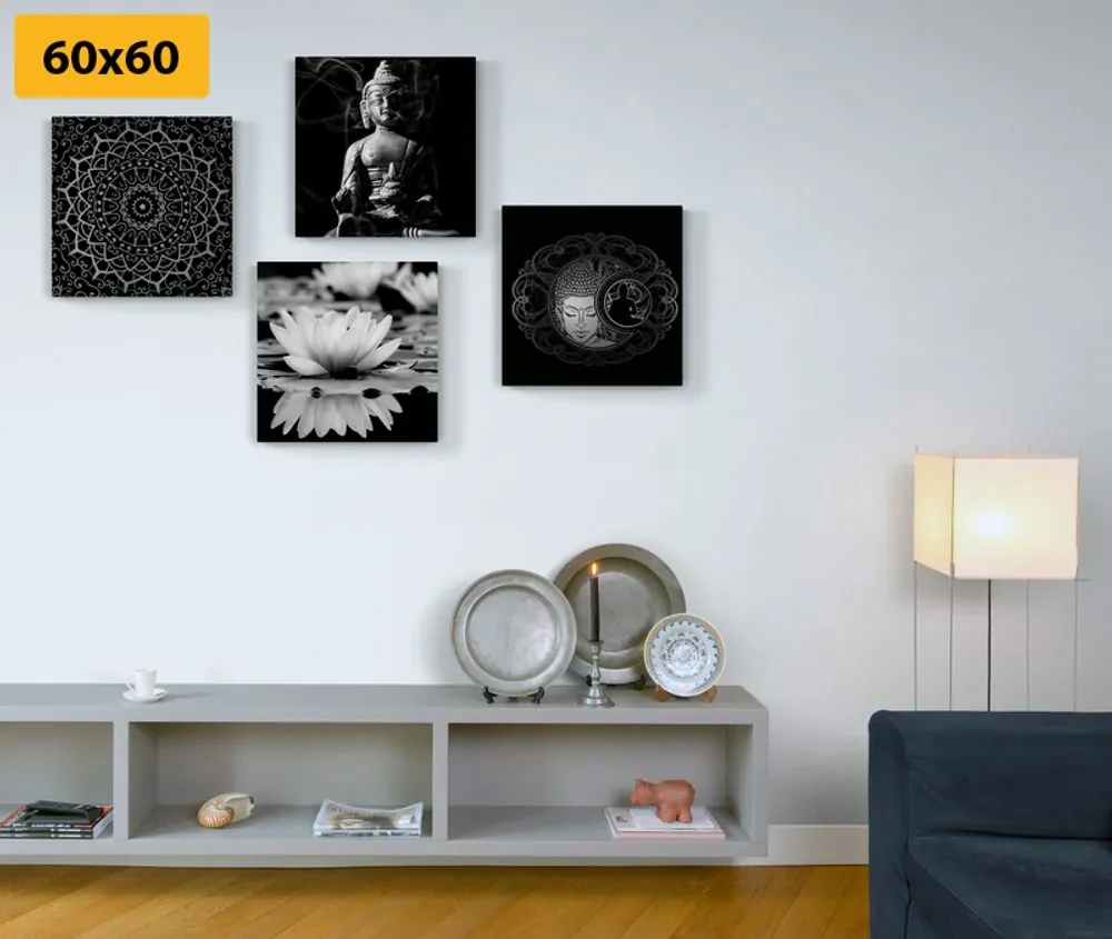 Set tablouri Budha liniștit