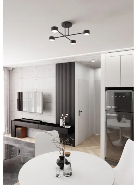 Lustră aplicată HALO 4xGX53/10W/230V negru