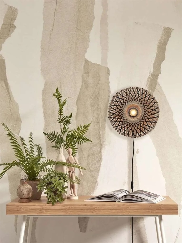 Aplica de perete eco din bambus Kalimantan XS 30cm, bl/nat