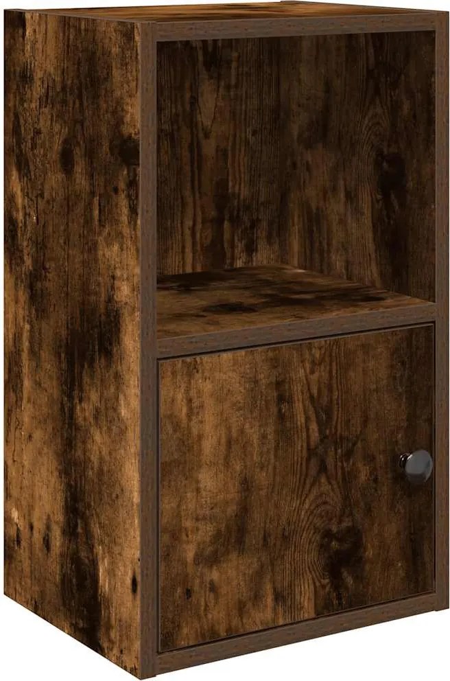 vidaXL Bibliotecă, stejar fumuriu, 31x24x52 cm, lemn prelucrat