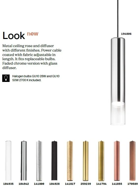 Pendul modern minimalist LOOK SP1 D06 CROMO SFUMATO