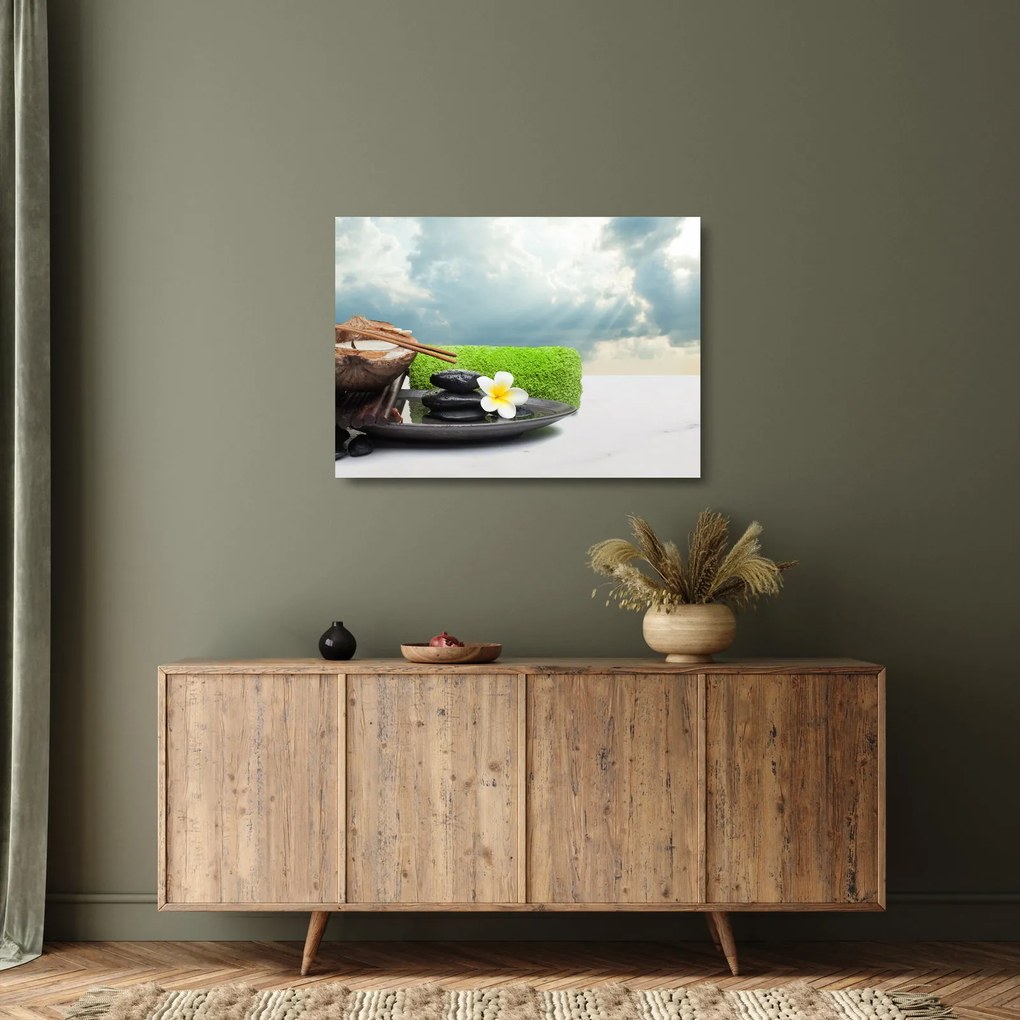 Tablou pe sticlă - Spa and relax (70x50 cm)