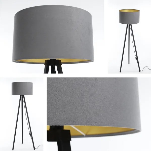 Lampă de podea STANDART 1xE27/60W/230V gri/wenge