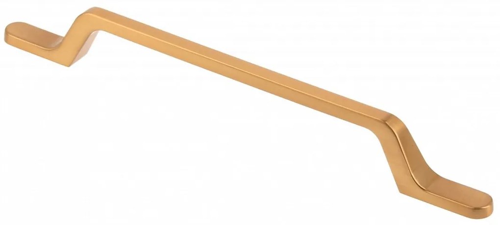 Maner metalic pentru mobilier, stil contemporan, model FLAVIO, distanta dintre gauri: 160 mm, finisaj alama periata