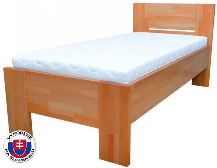 Pat de o persoană 220x90 cm Nicky tăblie plină (masiv). 745692
