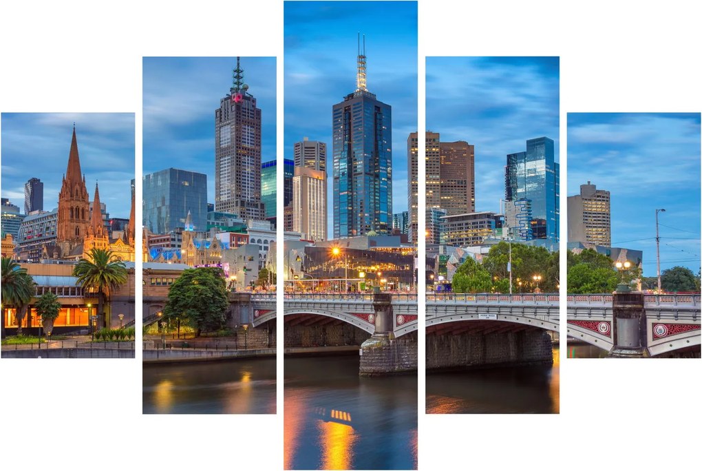 Tablou cu orașul Melbourne (150x105 cm)