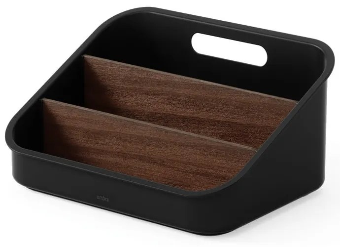 Organizator de baie negru pentru cosmetice din plastic reciclat Bellwood – Umbra