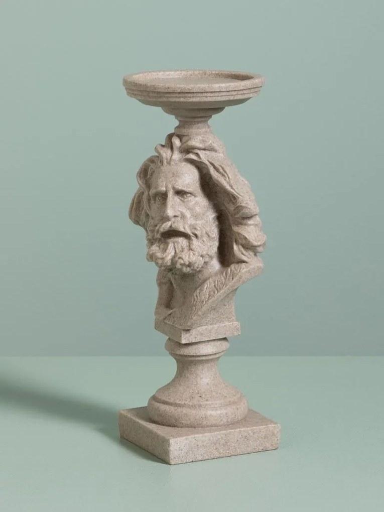 Suport lumanare din polirasină, „Antique Head”