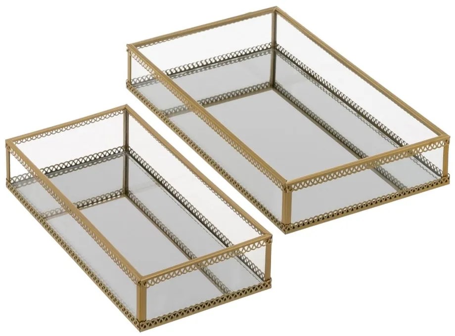 Tăvi decorative 2 buc. din metal 14x24 cm – Casa Selección