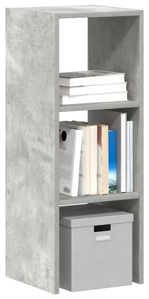 vidaXL Bibliotecă stivuabilă Gri Beton 30x30x80 cm Lemn prelucrat