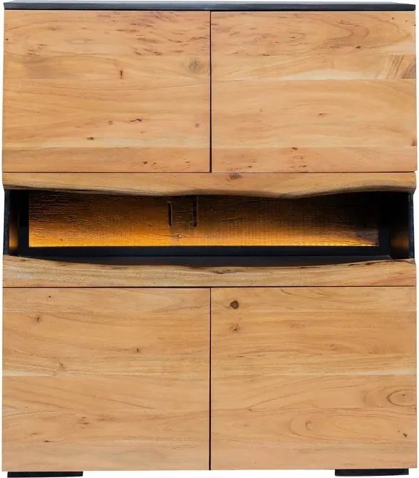 Bufet din lemn masiv GRAND ACACIA 120cm cu iluminat