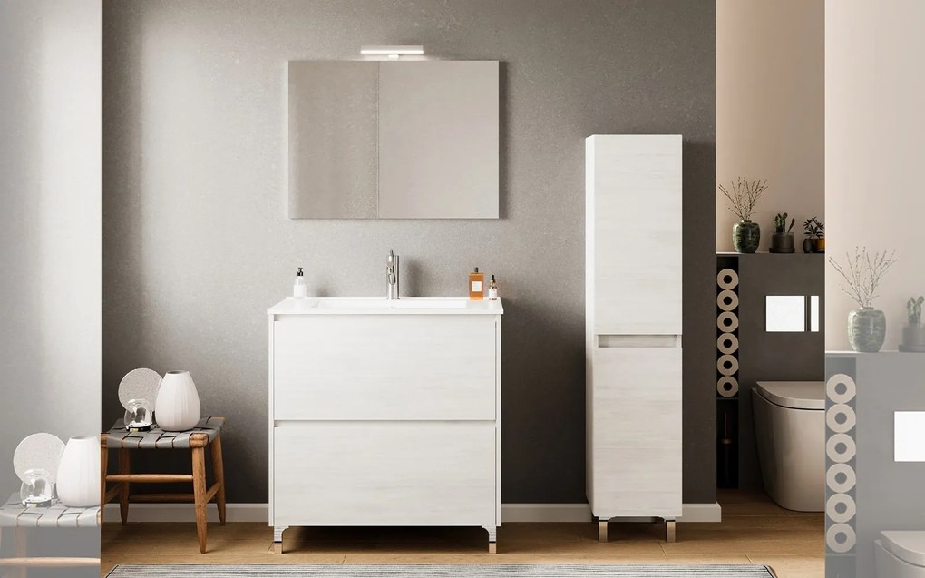 Set lemn masiv Mobilier Baie Lemon Configurabil - 100 cm