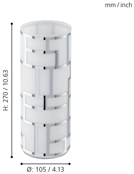 Eglo 91971 - Lampa de masa BAYMAN E27/60W/230V