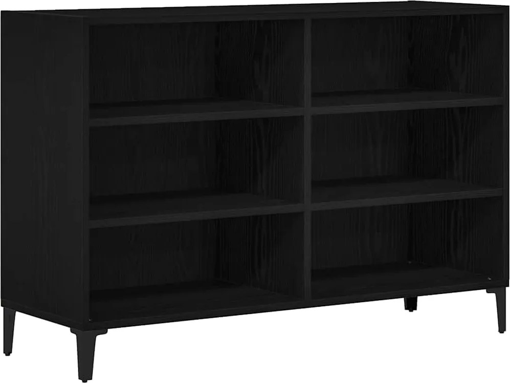 vidaXL Bufet Stejar Negru 103,5 x 35 x 70 cm Lemn compozit