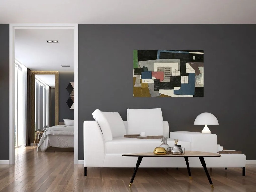 Tablou - Abstracție cubism (90x60 cm)