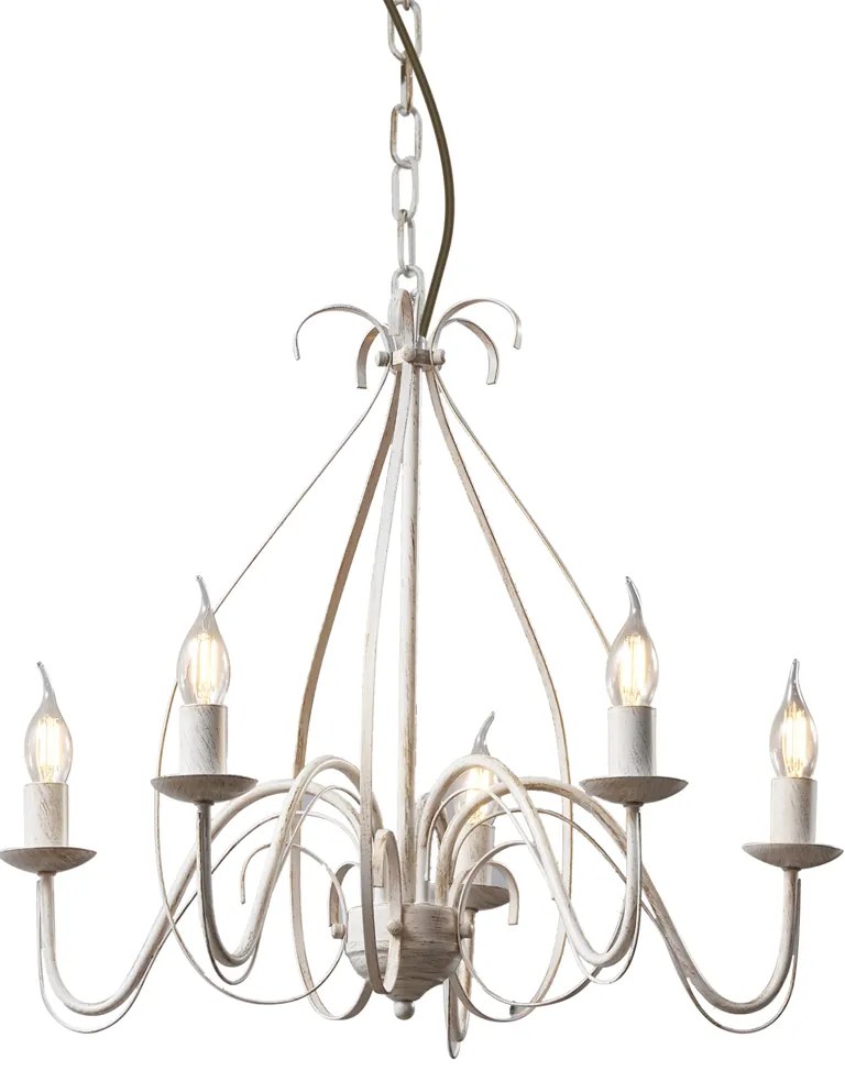 Candelabru clasic crem cu 5 lumini - Giuseppe
